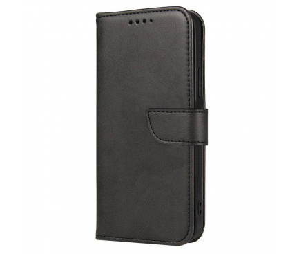 Husa Piele Ecologica OEM Leather Flip Magnet pentru Samsung Galaxy A32 5G A326, Neagra 