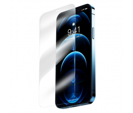 Folie Protectie Ecran Baseus Super Porcelain Crystal pentru Apple iPhone 12 Pro Max, Sticla Securizata, Full Face, Full Glue, 0.3mm, ( Set 2 Bucati), Transparenta SGAPIPH67N-LI02 