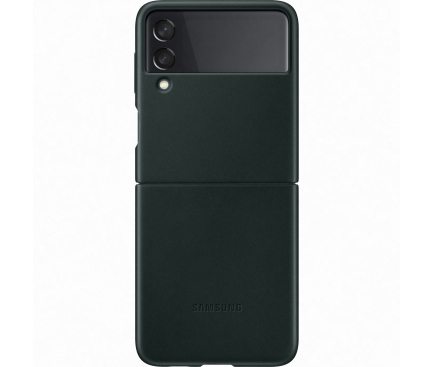 Husa Piele Samsung Galaxy Z Flip3 5G, Leather Cover, Verde EF-VF711LGEGWW 