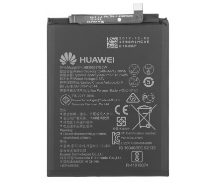Acumulator Huawei P30 lite New Edition / P30 lite / Mate 10 Lite / 7X / nova 2 plus, HB356687ECW, Service Pack 24022872 