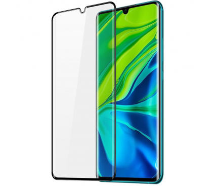 Folie Protectie Ecran Blue Star pentru Xiaomi Mi Note 10 Lite, Sticla securizata, Full Face, Full Glue, 5D, Neagra 