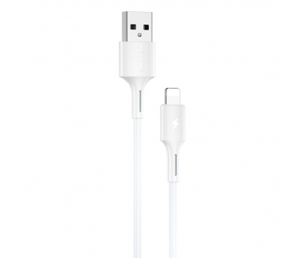 Cablu Date si Incarcare USB la Lightning WK-Design YouPin, 1 m, 3A, Alb WDC-136i 