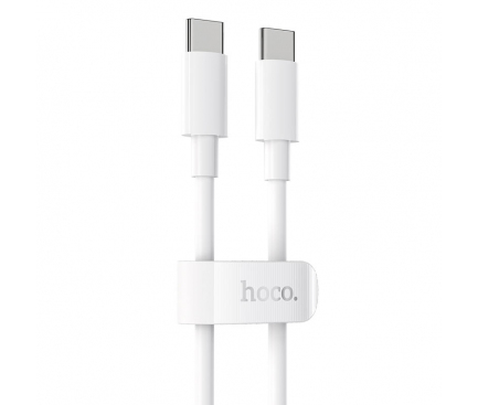 Cablu Date si Incarcare USB-C - USB-C HOCO X51 High-Power, 100W, 1m, Alb
