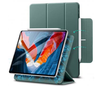 Husa Tableta TPU ESR Rebound Magnetic pentru Apple iPad Pro 12.9 (2018) / Apple iPad Pro 12.9 (2020) / Apple iPad Pro 12.9 (2021), Verde 