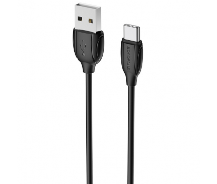 Cablu Date si Incarcare USB la USB Type-C Borofone Benefit BX19, 1 m, Negru 