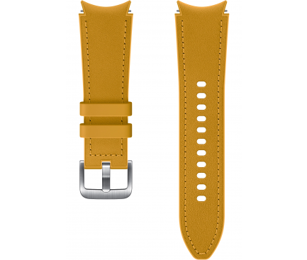 Curea Samsung Hybrid Leather pentru Galaxy Watch6 / Classic / Watch5 / Pro / Watch4 Series, 20mm, S/M, Galbena ET-SHR88SYEGEU