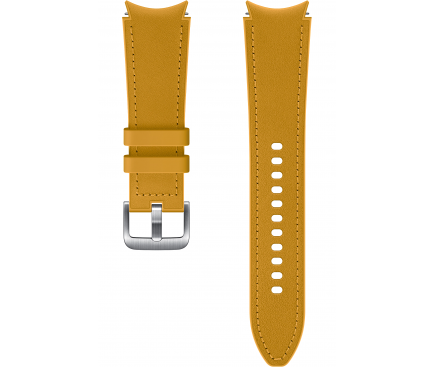 Curea Samsung Hybrid Leather pentru Galaxy Watch6 / Classic / Watch5 / Pro / Watch4 Series, 20mm, M/L, Galbena ET-SHR89LYEGEU