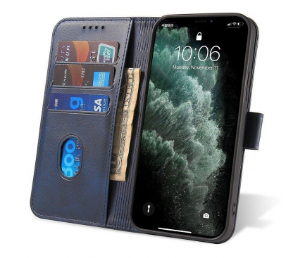 Husa Piele Ecologica OEM Leather Flip Magnet pentru Xiaomi Redmi Note 10 Pro / Xiaomi Redmi Note 10 Pro Max , Bleumarin 