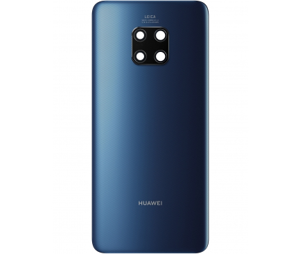 Capac Baterie - Geam Camera Spate Huawei Mate 20 Pro, (Midnight Blue),  Albastru, Swap 