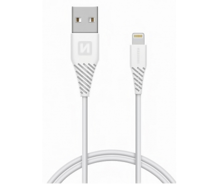 Cablu Date si Incarcare USB-A - Lightning Swissten, 18W, 1.2m, Alb 71526501