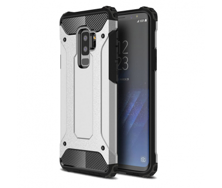 Husa Plastic - TPU OEM Tough Armor pentru Samsung Galaxy S9+ G965, Argintie 