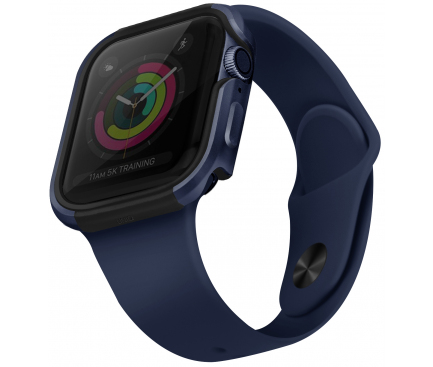 Husa Protectie Ceas UNIQ Valencia pentru Apple Watch Series 44 mm, Albastra 