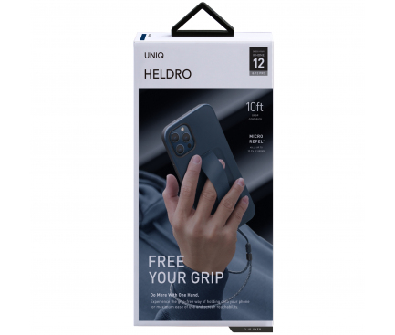 Husa pentru Apple iPhone 12 Pro Max, UNIQ, Hybrid Heldro, Bleumarin