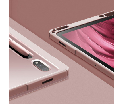 Husa Tableta Poliuretan INFILAND Crystal pentru Samsung Galaxy Tab S7+ / Samsung Galaxy Tab S7 FE / Samsung Galaxy Tab S8+, Roz 