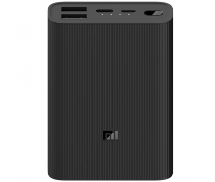Baterie Externa Xiaomi MI 3 Ultra Compact, 10000mAh, 22.5W, QC + PD, 2 x USB-A - 1 x USB-C, Neagra BHR4412GL