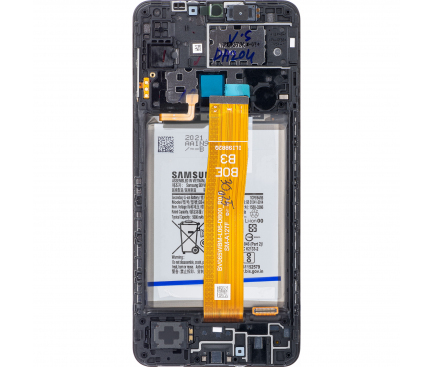 Display - Touchscreen Samsung Galaxy A12 Nacho A127, Cu Rama, cu acumulator, Negru GH82-26810A 