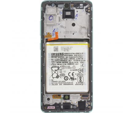 Display - Touchscreen Samsung Galaxy A52s 5G, Cu Rama, cu acumulator, Verde GH82-26912E 
