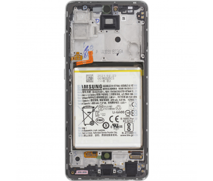 Display - Touchscreen Samsung Galaxy A52s 5G, Cu Rama, cu acumulator, Alb GH82-26912D 