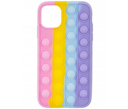 Husa pentru Apple iPhone 12 / 12 Pro, OEM, Bubble Fidget Pop It, Multicolor