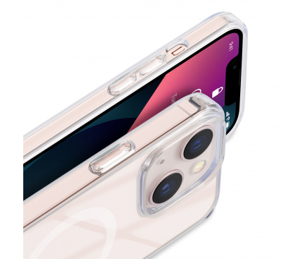 Husa TPU Nevox StyleShell FlexShock pentru Apple iPhone 13 mini, MagSafe, Transparenta 