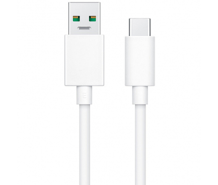 Cablu Date si Incarcare USB la USB Type-C Oppo DL129, 1 m, 5V, 4A, Alb 