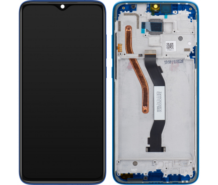 Display cu Touchscreen Xiaomi Redmi Note 8 Pro, cu Rama, Albastru, Service Pack 56000G00G700