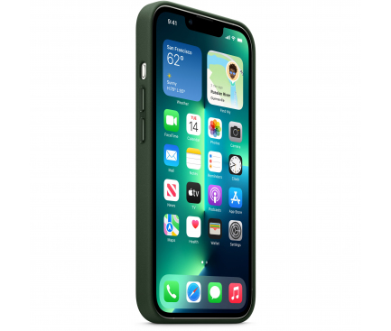 Husa Piele Apple iPhone 13, MagSafe, Verde MM173ZM/A 