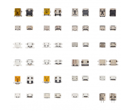 Pachet Conectori incarcare microUSB / miniUSB / USB-C, Diverse Modele, Set 240 bucati