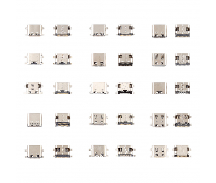 Pachet Conectori incarcare USB-C, Diverse Modele, Set 75 bucati