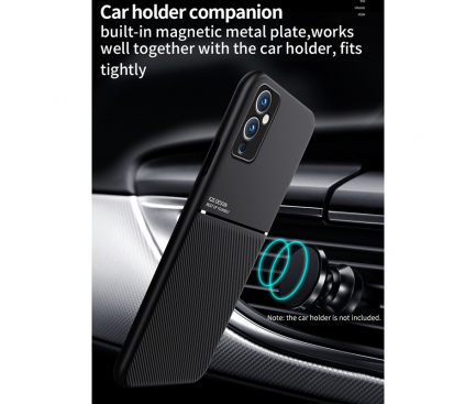 Husa Plastic - TPU OEM Classic pentru OnePlus 9 Pro, Shockproof, Magnetic, Neagra 