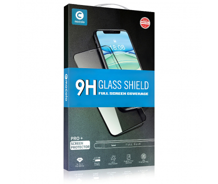 Folie Protectie Ecran Mocolo pentru Apple iPhone 13 / Apple iPhone 13 Pro, Sticla securizata, Full Face, Full Glue, 2.5D, 0.3mm, 9H, Neagra 