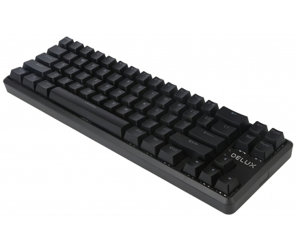 Tastatura Bluetooth Delux KM32, RGB, Dual Mode (Bluetooth 5.0 - USB Type-C), Neagra 