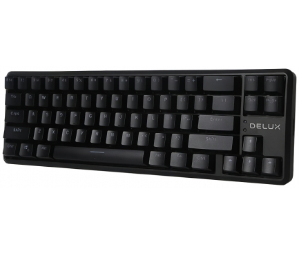 Tastatura Bluetooth Delux KM32, RGB, Dual Mode (Bluetooth 5.0 - USB Type-C), Neagra 