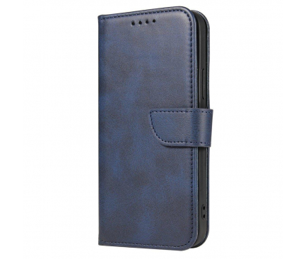 Husa Piele OEM Leather Flip Magnet pentru Huawei P20 Lite, Bleumarin 