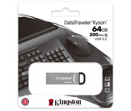 Memorie Externa USB-A 3.2 Kingston DT Kyson, 64Gb DTKN/64GB