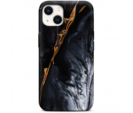 Husa TPU CaseGadget Black Marble pentru Apple iPhone 13 mini, Neagra 