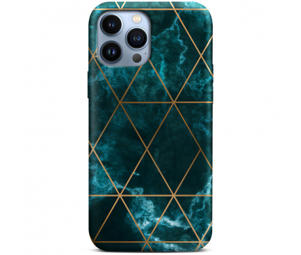 Husa TPU CaseGadget Sapphire Marble pentru Apple iPhone 13 Pro Max, Verde 