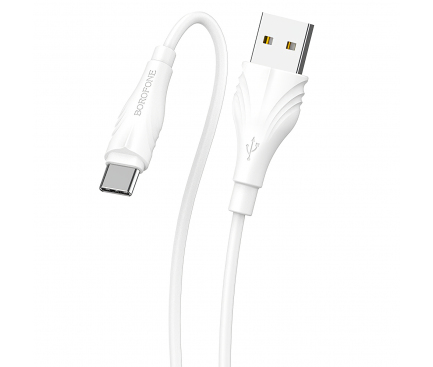 Cablu Date si Incarcare USB-A - USB-C Borofone Optimal BX18, 18W, 2m, Alb