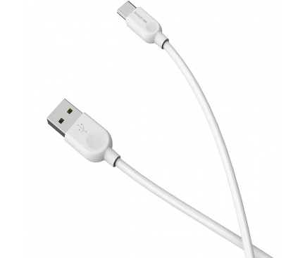 Cablu Date si Incarcare USB-A - USB-C Borofone BX14 LinkJet, 18W, 1m, Alb