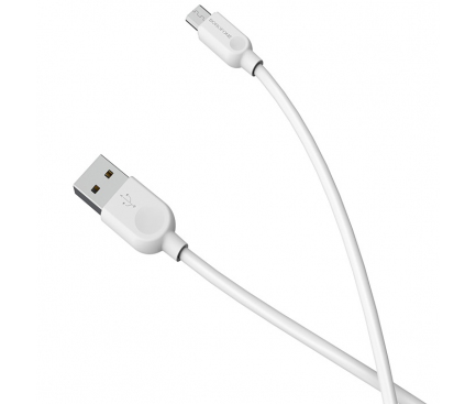 Cablu Date si Incarcare USB-A - microUSB Borofone BX14 LinkJet, 18W, 1m, Alb