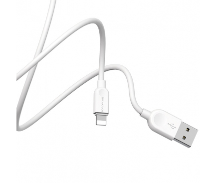 Cablu Date si Incarcare USB-A - Lightning Borofone BX14 LinkJet, 18W, 1m, Alb