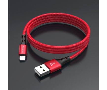 Cablu Date si Incarcare USB-A - Lightning Borofone BX20, 18W, 1m, Rosu