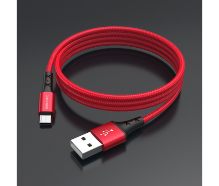 Cablu Date si Incarcare USB-A - microUSB Borofone BX20 Enjoy, 18W, 1m, Rosu