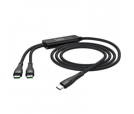 Cablu Date si Incarcare USB-C - USB-C HOCO U102 Super, 100W, 1.2m, Negru
