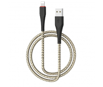 Cablu Date si Incarcare USB la Lightning Borofone BX25 Powerful, 1 m, Negru 