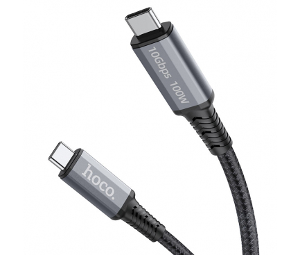 Cablu Date si Incarcare USB-C - USB-C HOCO US01, 100W, 1.2m, Negru