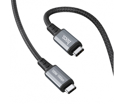 Cablu Date si Incarcare USB-C - USB-C HOCO US01, 100W, 1.2m, Negru