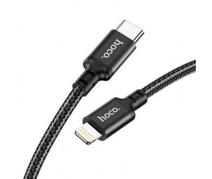 Cablu Date si Incarcare USB-C - Lightning HOCO X14 Double Speed, 20W, 2m, Negru
