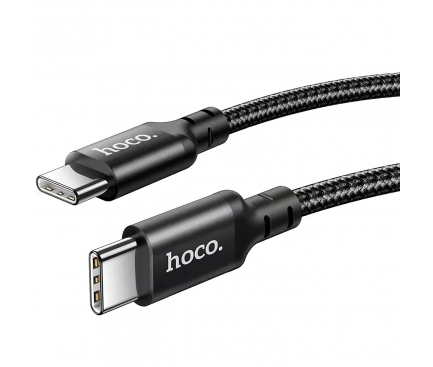 Cablu Date si Incarcare USB-C - USB-C HOCO X14 Double Speed, 60W, 1m, Negru