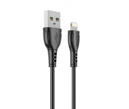 Cablu Date si Incarcare USB-A - Lightning Borofone BX51 Triumph, 18W, 1m, Negru